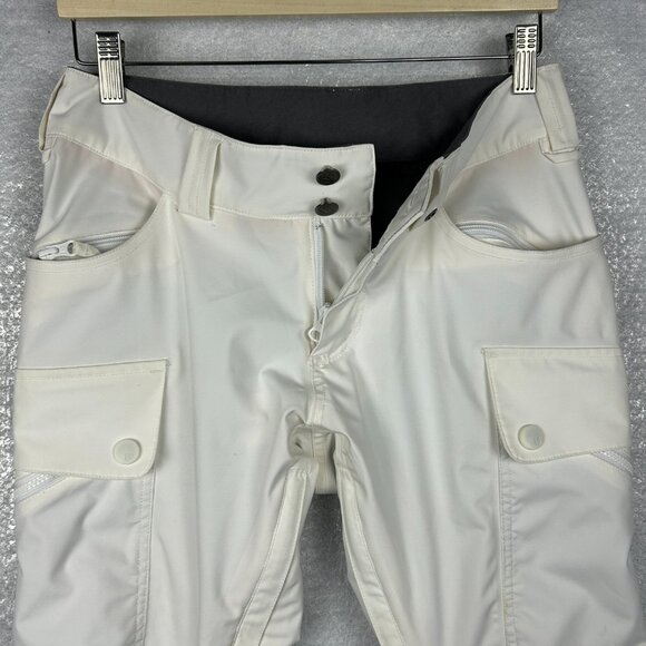 Burton Vida DryRide Pants Womens S White Snowboard Slim Fit Waterproof Vented - Picture 3 of 16